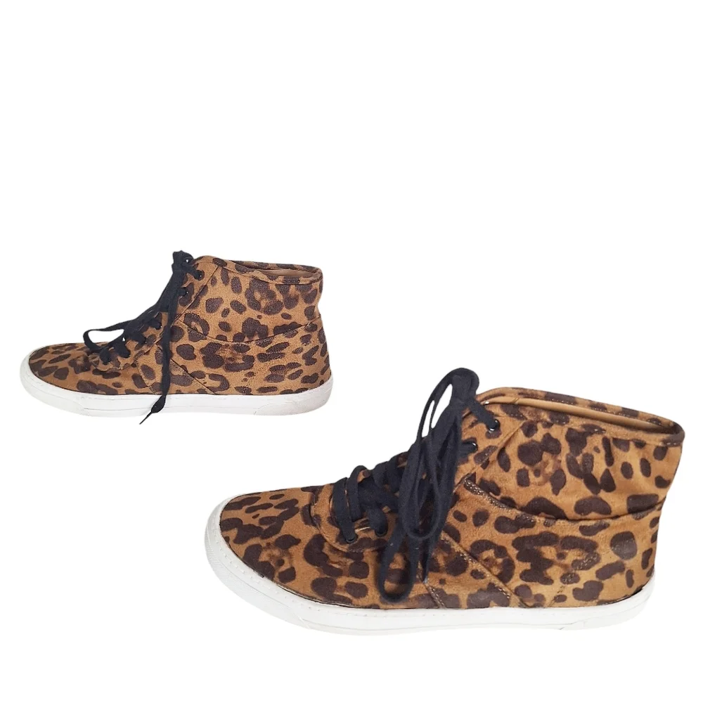 DV Dolce Vita SZ 8.5 Serene Leopard Print High-Top Sneakers‎